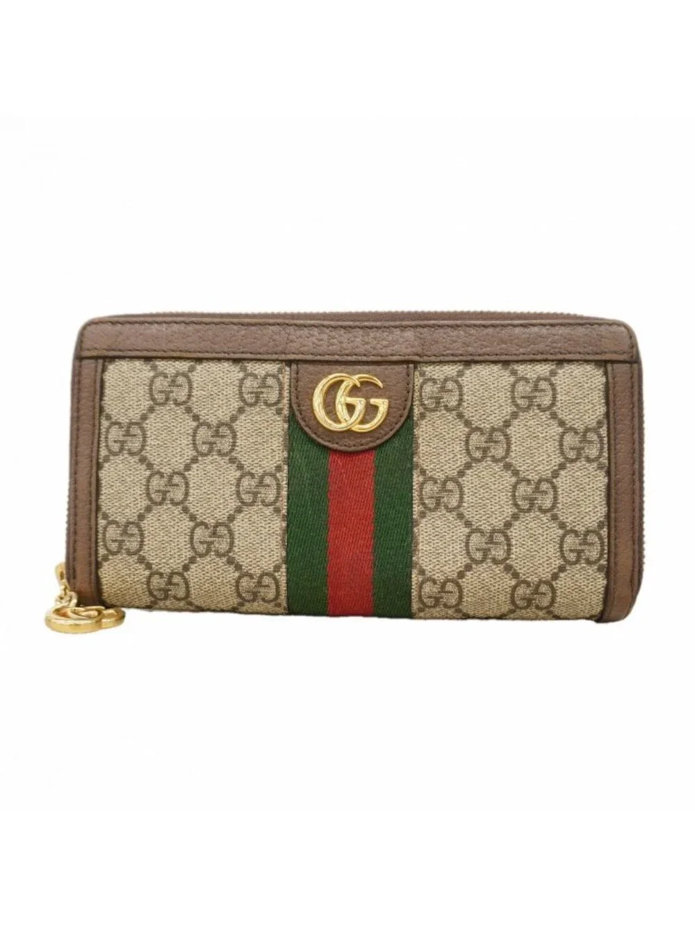 ★SOLD★ Gucci Wallet Ophidia Brown Gold - Picture 1 of 8